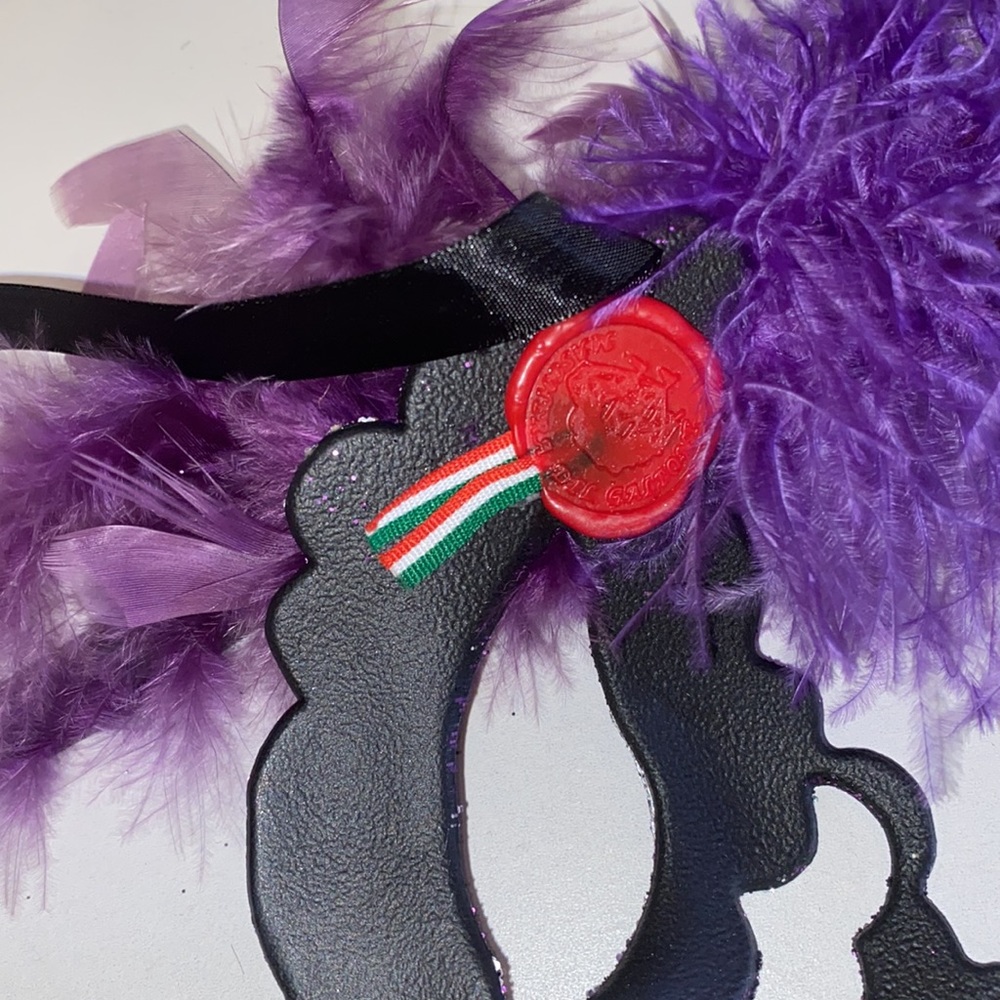 Purple eye mask made in italy - Picture 4 of 6